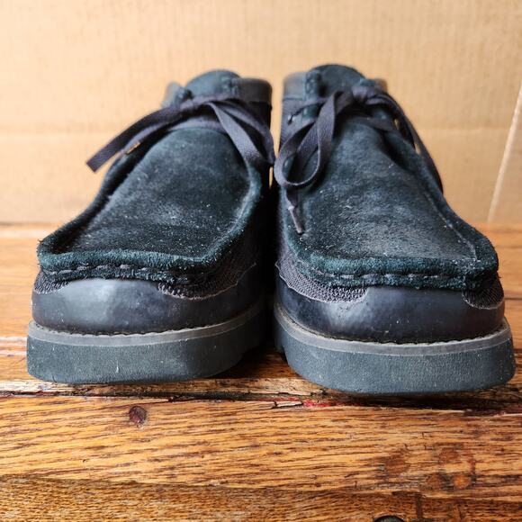 Clarks Originals Suede Shoes Wallabee Gore-Tex Black SZ 10.5 M EUC 261614347095